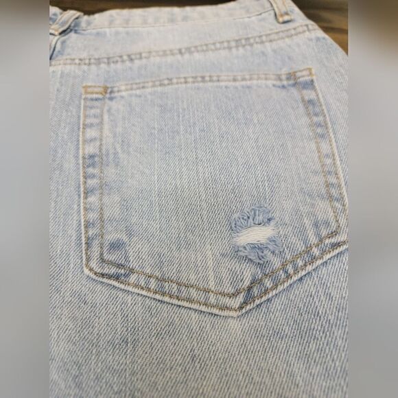 Vanilla Star Juniors Distressed 90's Boyfriend Jean Retro Button Fly Size 9 - Picture 15 of 16